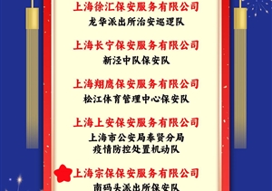 宗保公司榮獲上海市保安服務(wù)行業(yè)協(xié)會(huì )“忠誠衛士”評選表彰
